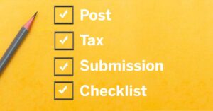 post-tax submission checklist
